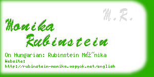 monika rubinstein business card